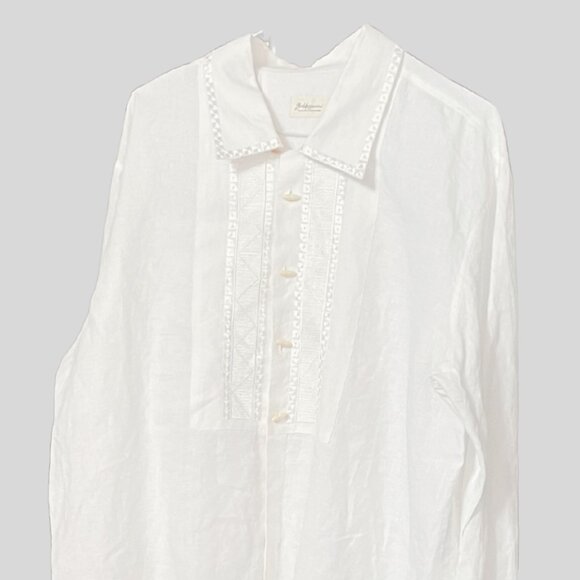 Baldessarini White Linen Shirt. Excellent Condition. Size: XL - Picture 7 of 15